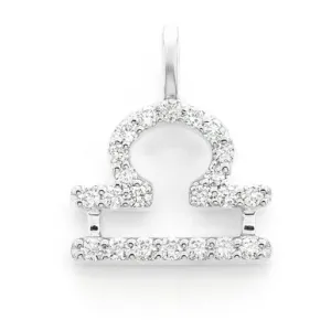 0.10CTW Libra Zodiac Hip Hop Pendant