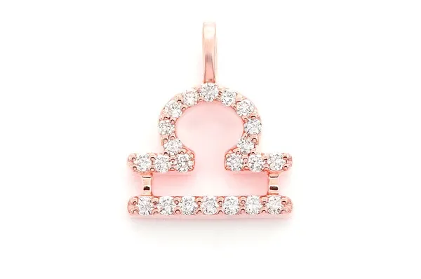 0.10CTW Libra Zodiac Hip Hop Pendant