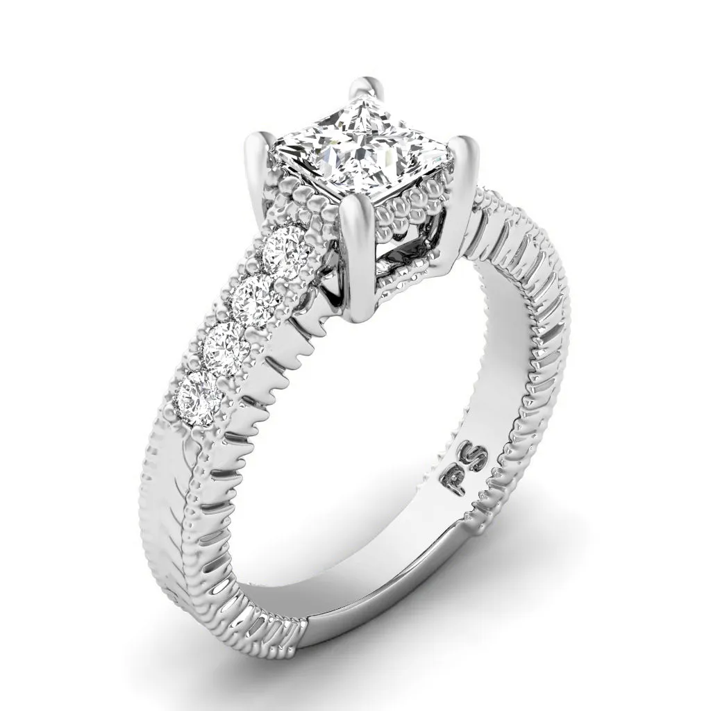 0.65-1.80 CT Round & Princess Cut Diamonds - Engagement Ring