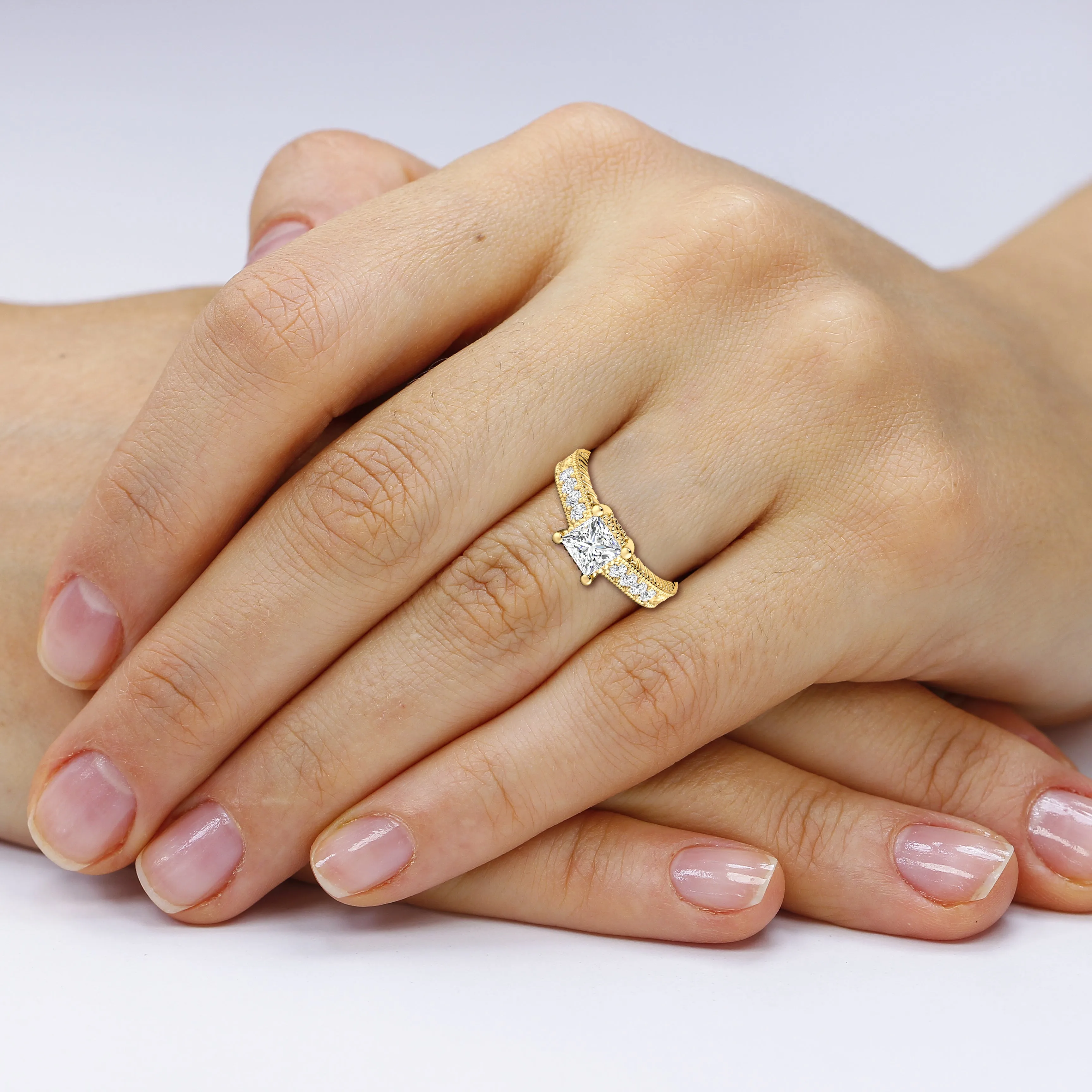 0.65-1.80 CT Round & Princess Cut Diamonds - Engagement Ring