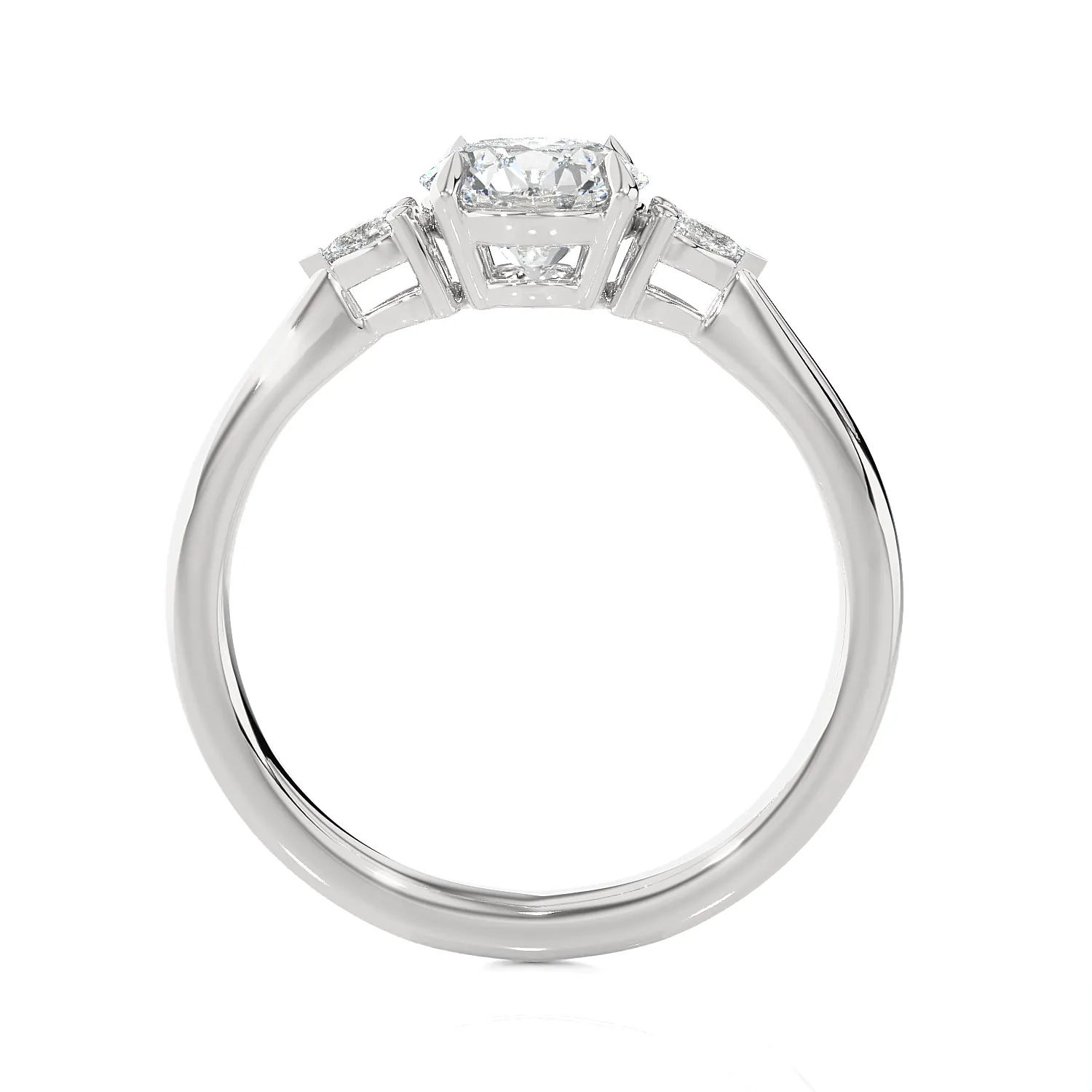 1 1/4 ctw Round Three Stone Lab Grown Diamond Ring