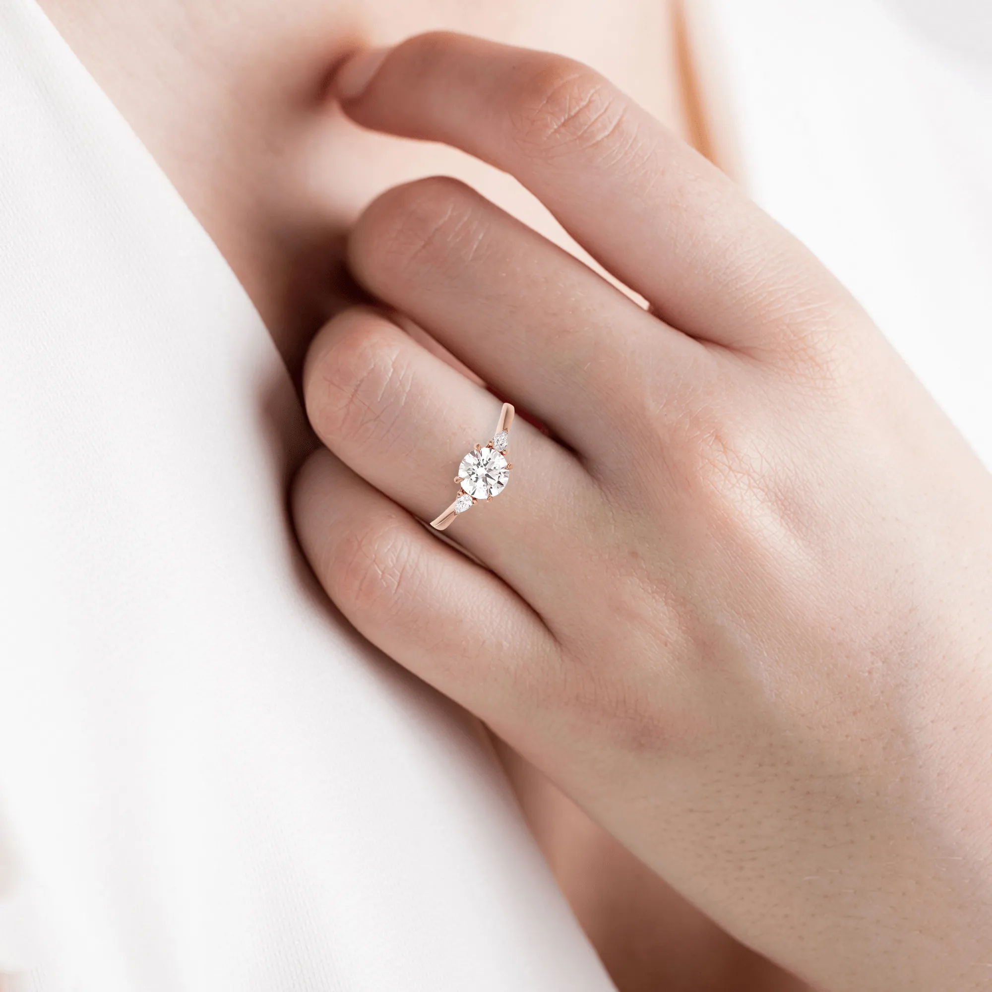 1 1/4 ctw Round Three Stone Lab Grown Diamond Ring