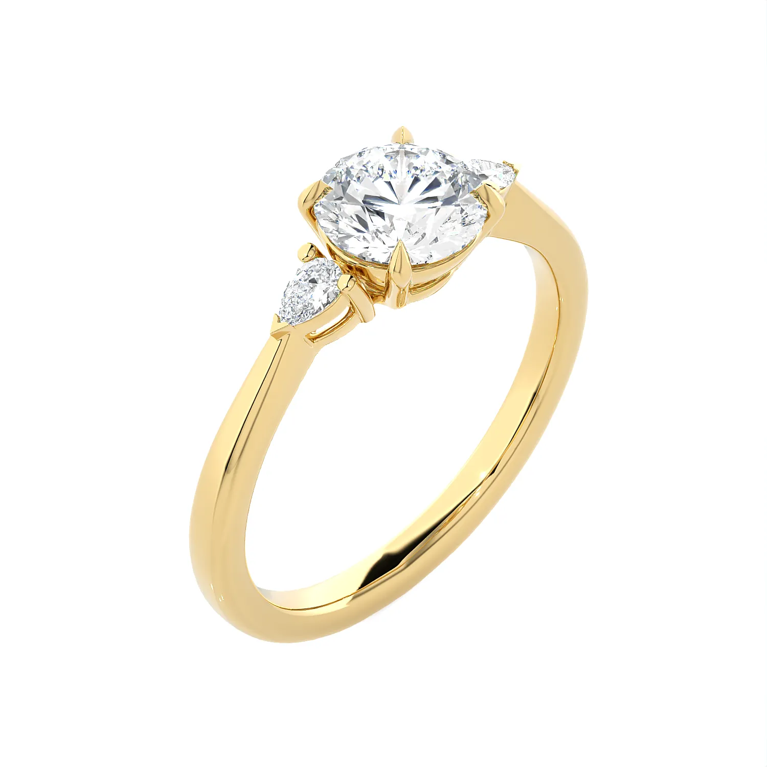 1 1/4 ctw Round Three Stone Lab Grown Diamond Ring