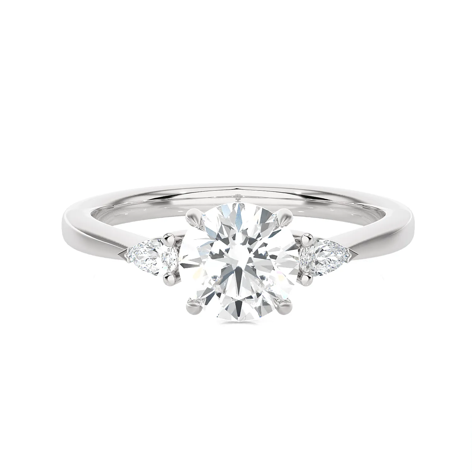 1 1/4 ctw Round Three Stone Lab Grown Diamond Ring
