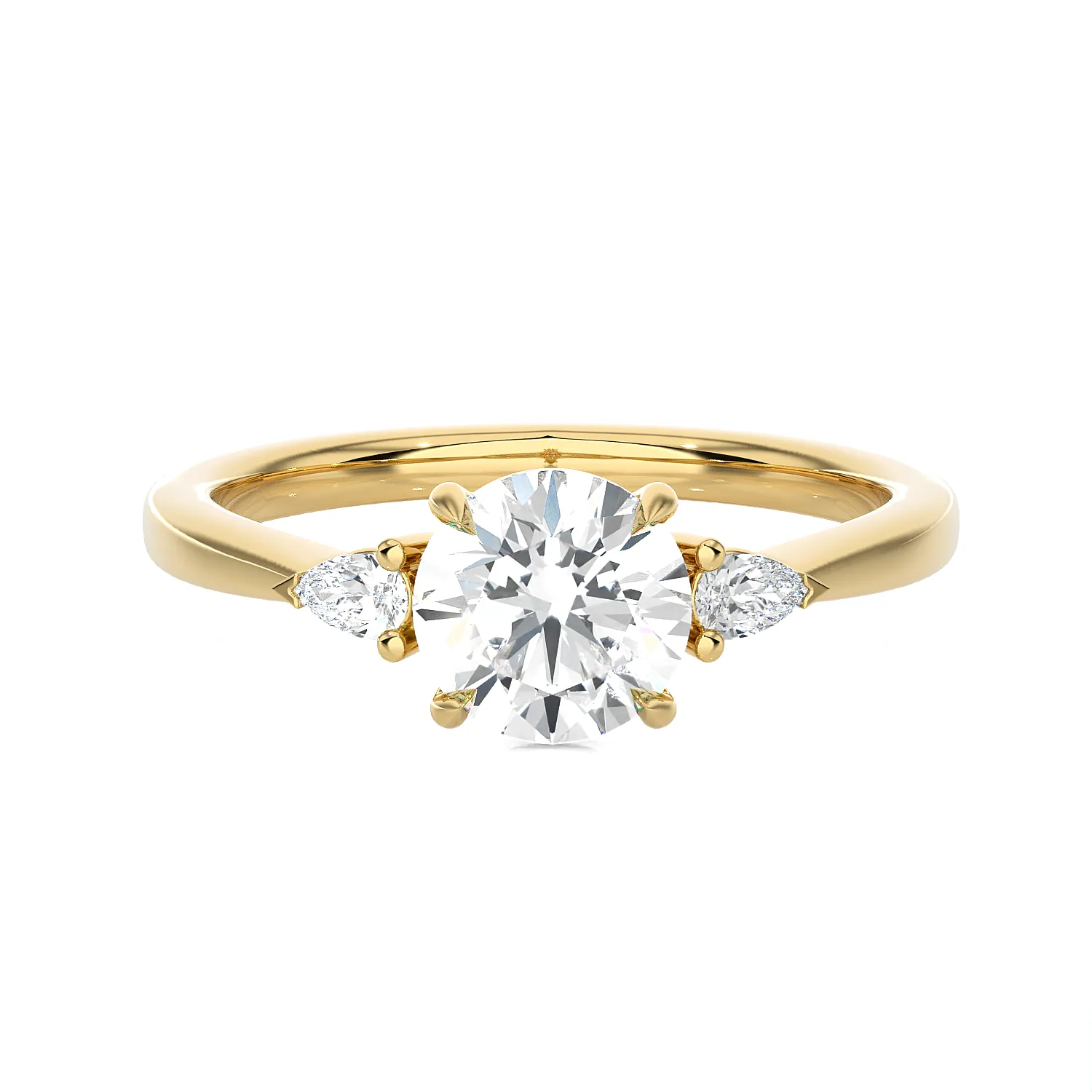 1 1/4 ctw Round Three Stone Lab Grown Diamond Ring