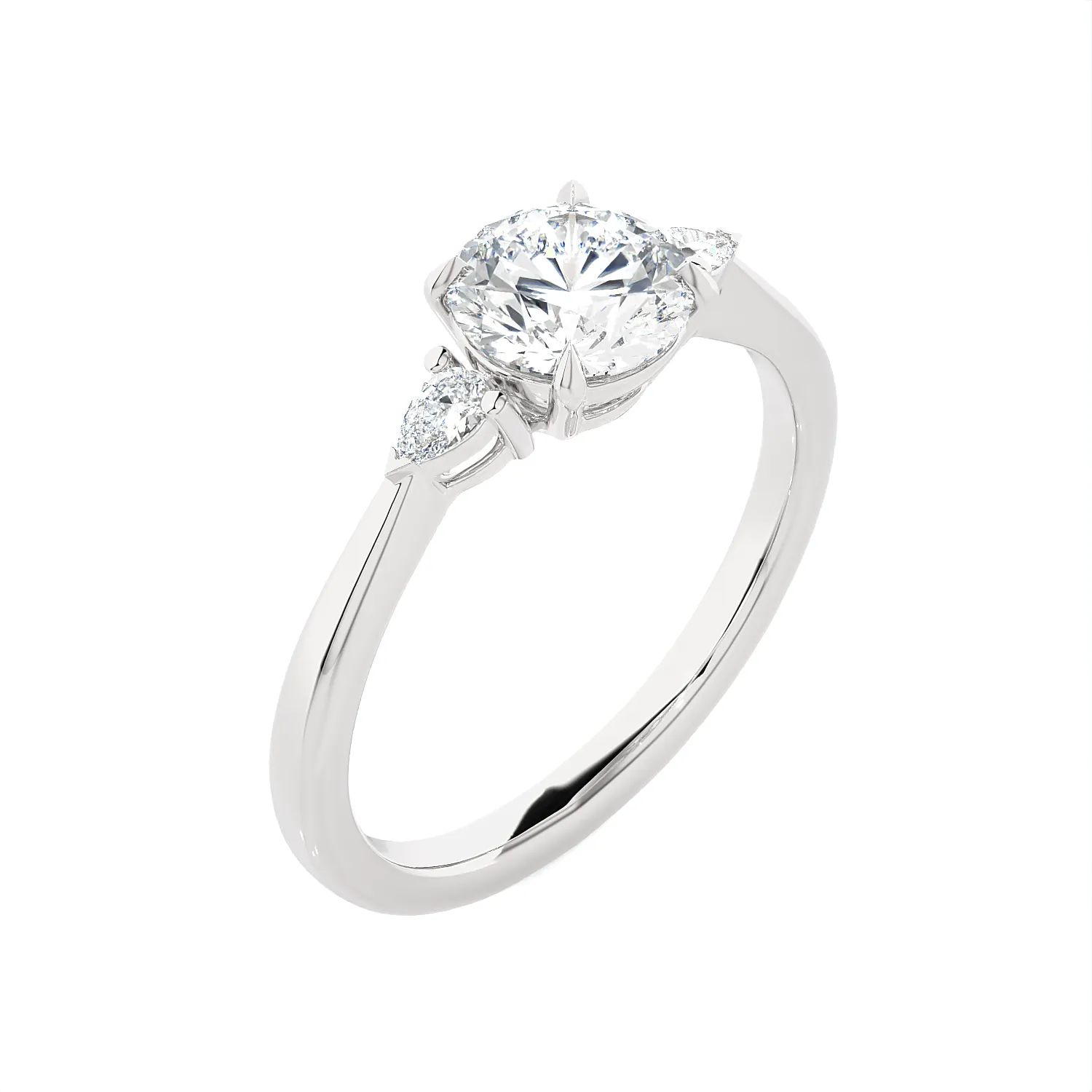 1 1/4 ctw Round Three Stone Lab Grown Diamond Ring