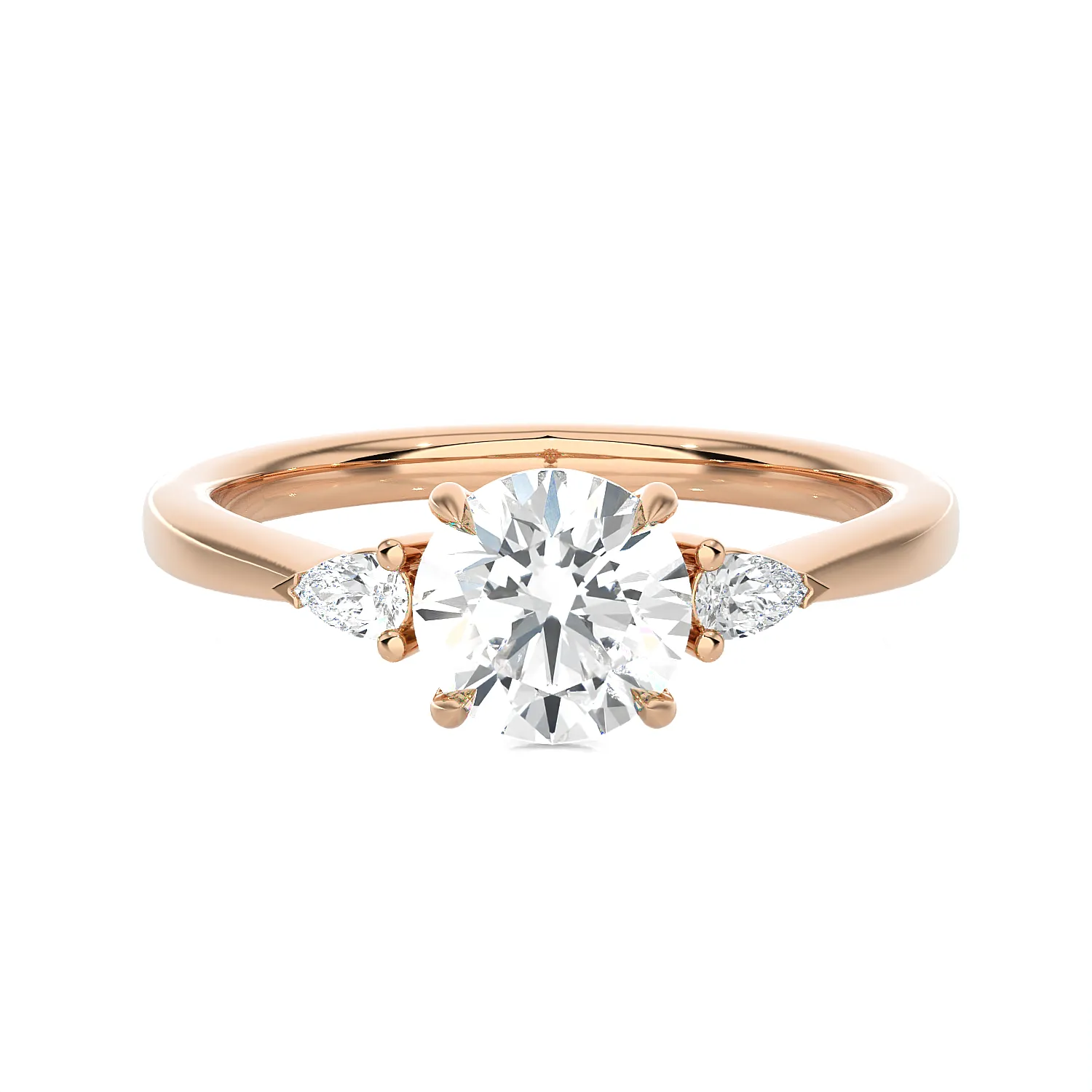 1 1/4 ctw Round Three Stone Lab Grown Diamond Ring