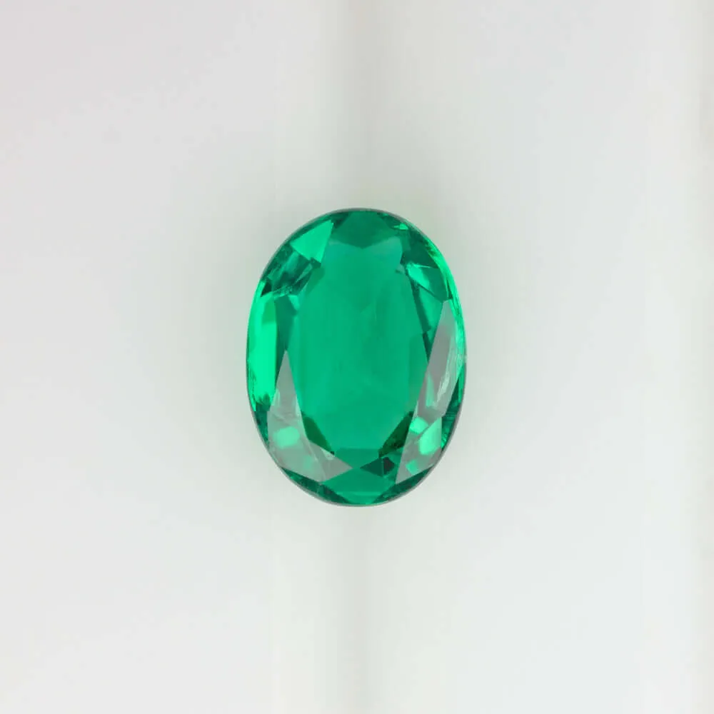 1.01ct BRIGHT VIVID GREEN EMERALD NATURAL OVAL SHAPE CUT LOOSE GEMSTONE 1 CARAT