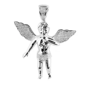 10KW 0.50CTW DIAMOND ANGEL PENDANT