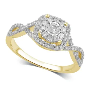 1/2 CTW Diamond Engagement Ring in 10KT Yellow Gold