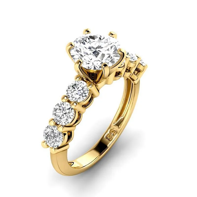 1.45-3.95 CT Round Cut Lab Grown Diamonds - Engagement Ring