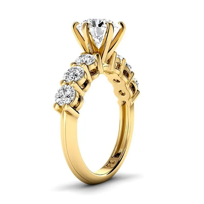 1.45-3.95 CT Round Cut Lab Grown Diamonds - Engagement Ring