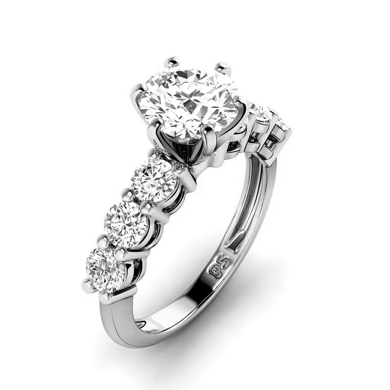 1.45-3.95 CT Round Cut Lab Grown Diamonds - Engagement Ring