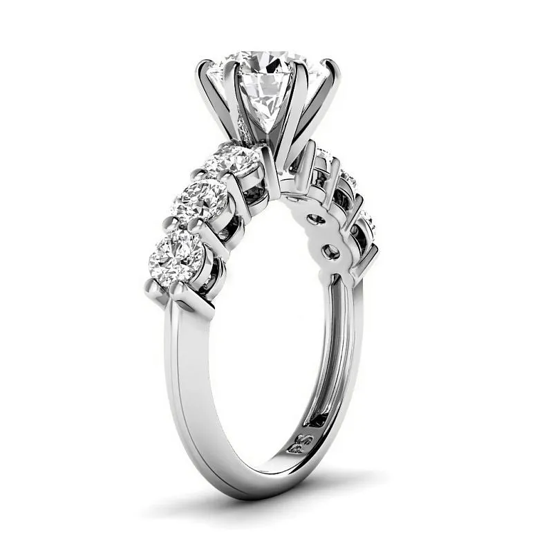 1.45-3.95 CT Round Cut Lab Grown Diamonds - Engagement Ring