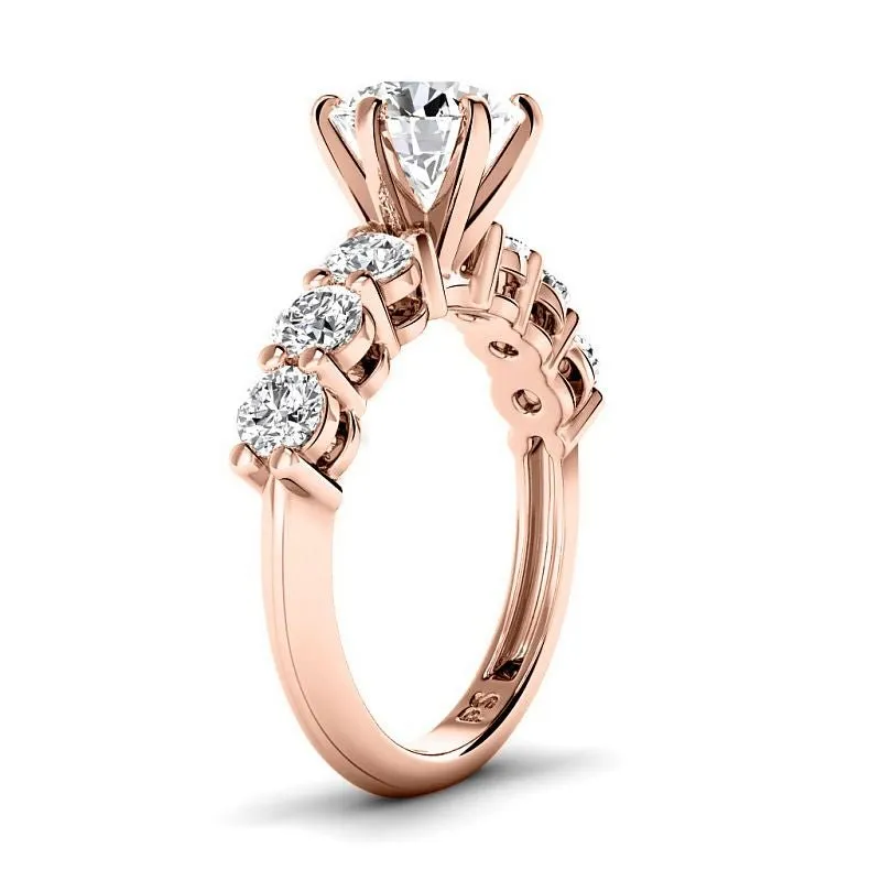 1.45-3.95 CT Round Cut Lab Grown Diamonds - Engagement Ring