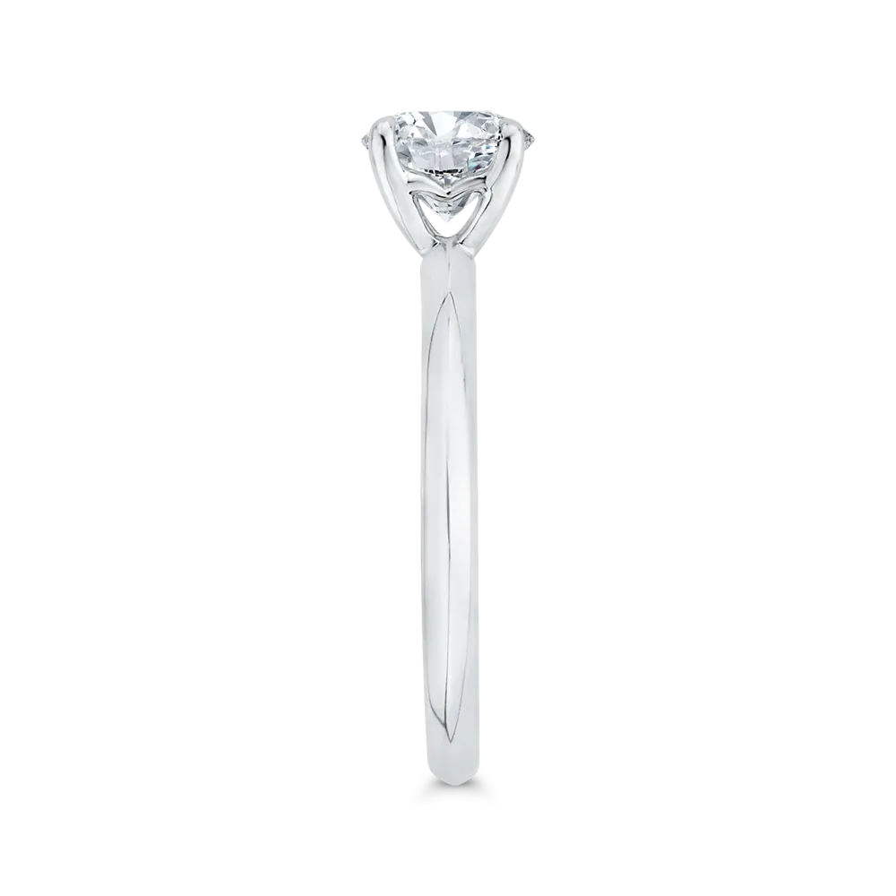 14K White Gold Solitaire Engagement Ring (Semi-Mount)
