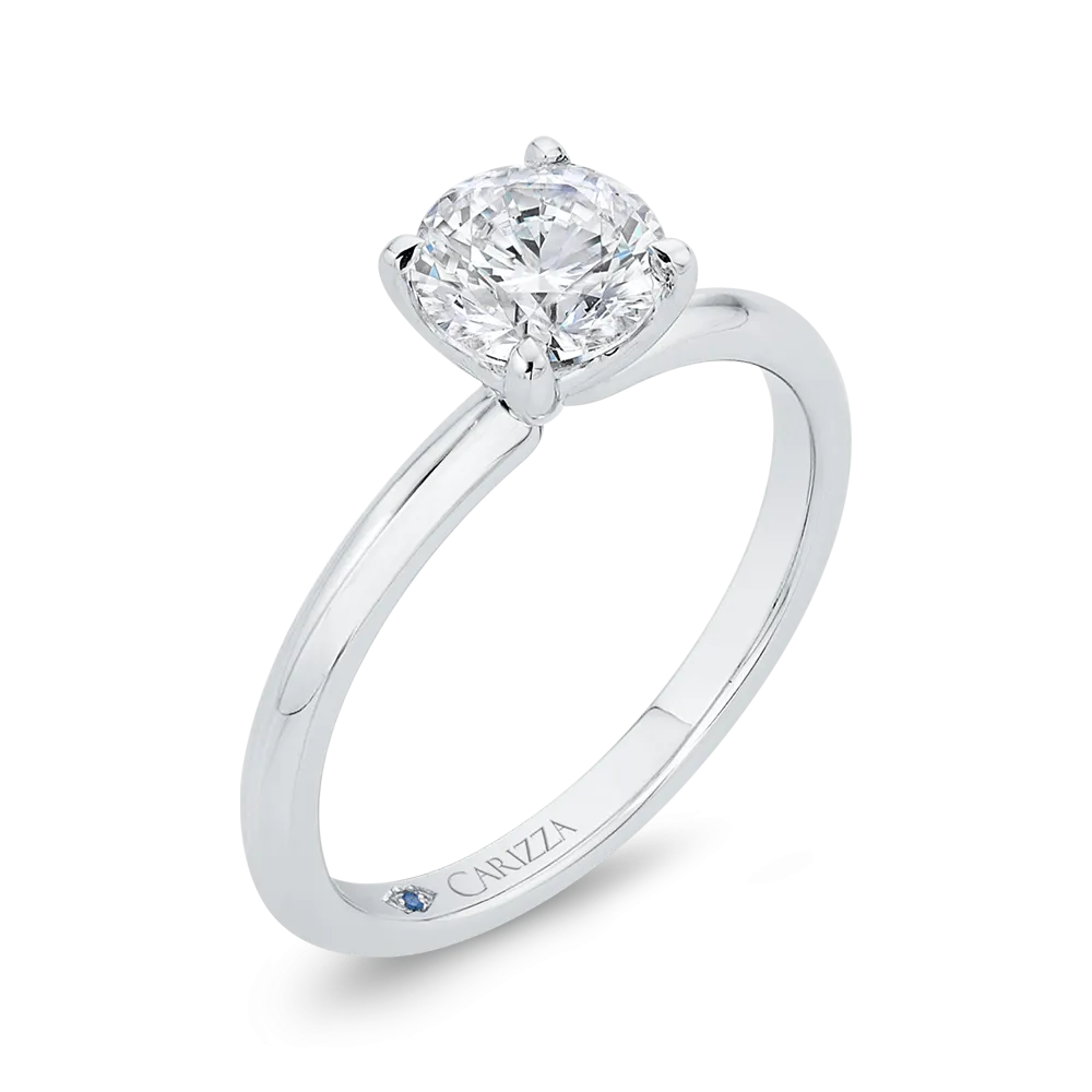 14K White Gold Solitaire Engagement Ring (Semi-Mount)