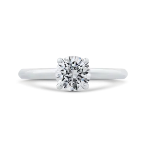 14K White Gold Solitaire Engagement Ring (Semi-Mount)