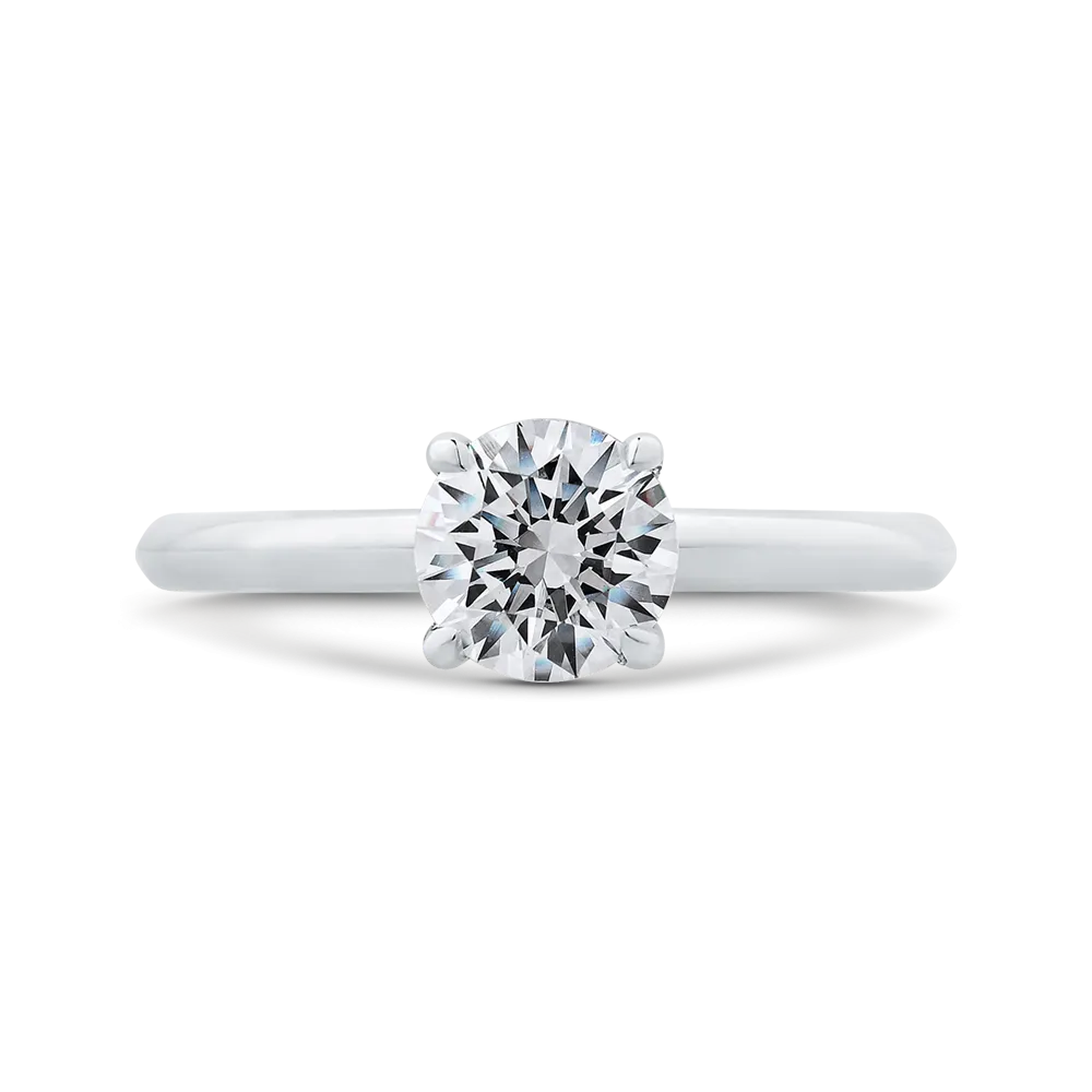 14K White Gold Solitaire Engagement Ring (Semi-Mount)