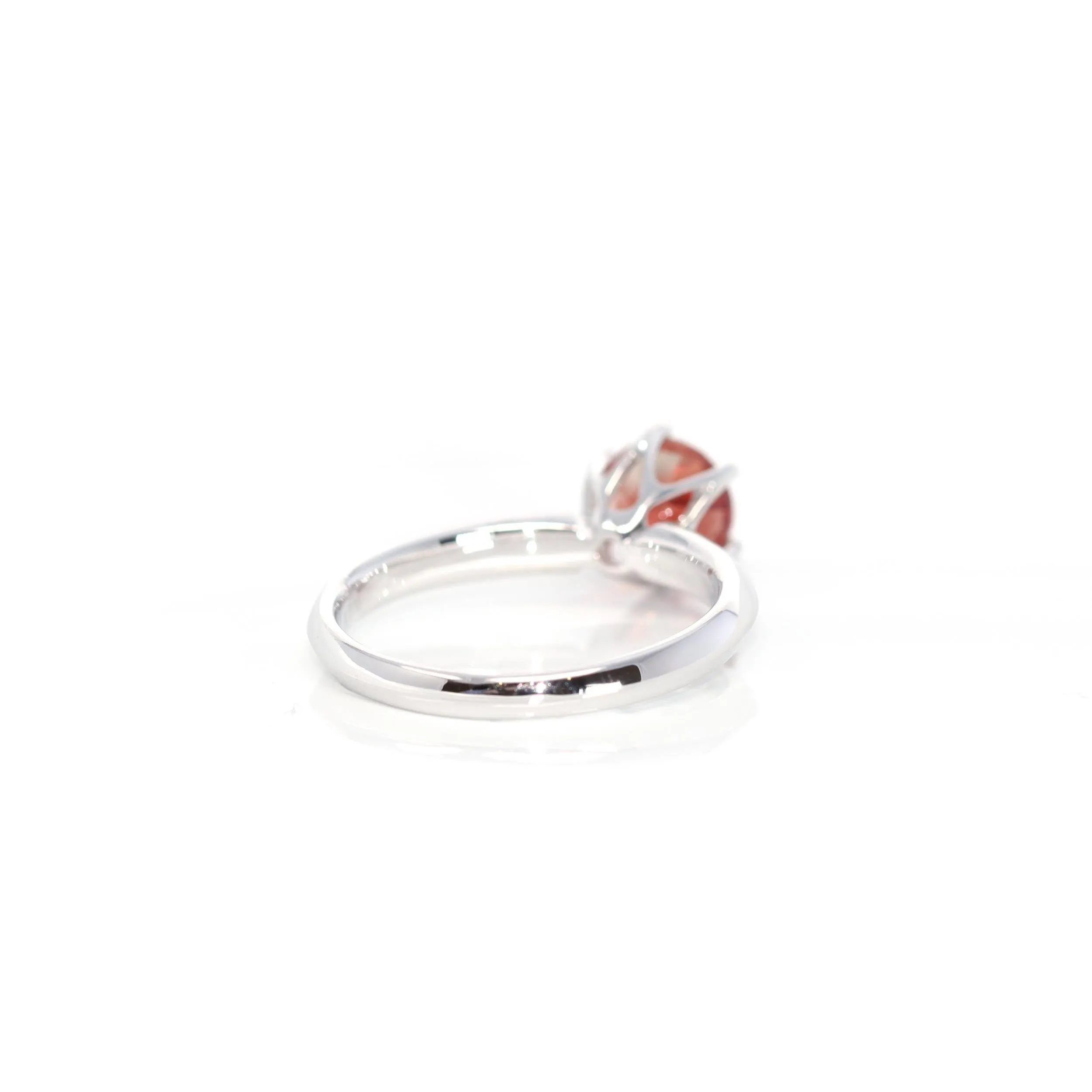 14k White Gold Sunstone Ring