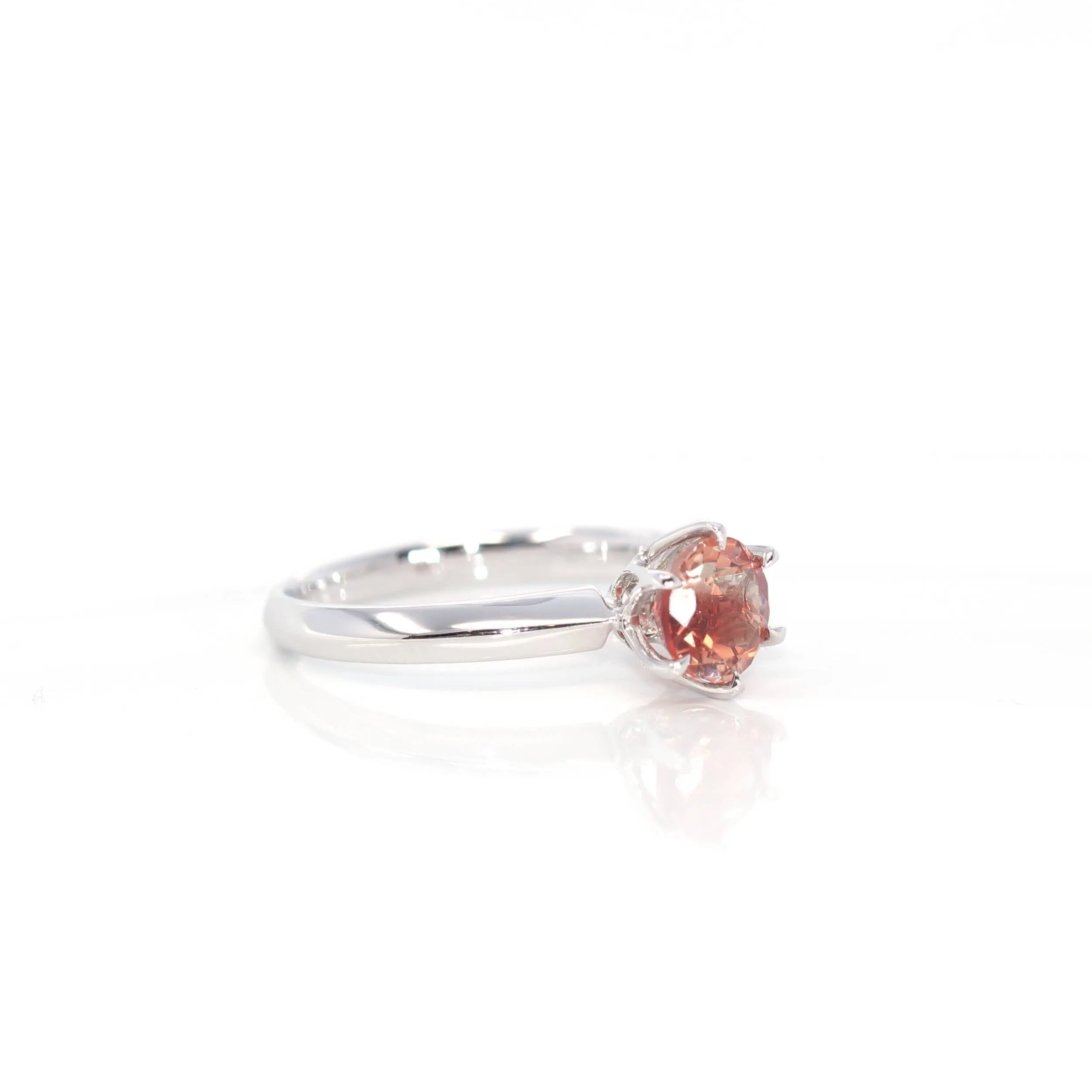 14k White Gold Sunstone Ring