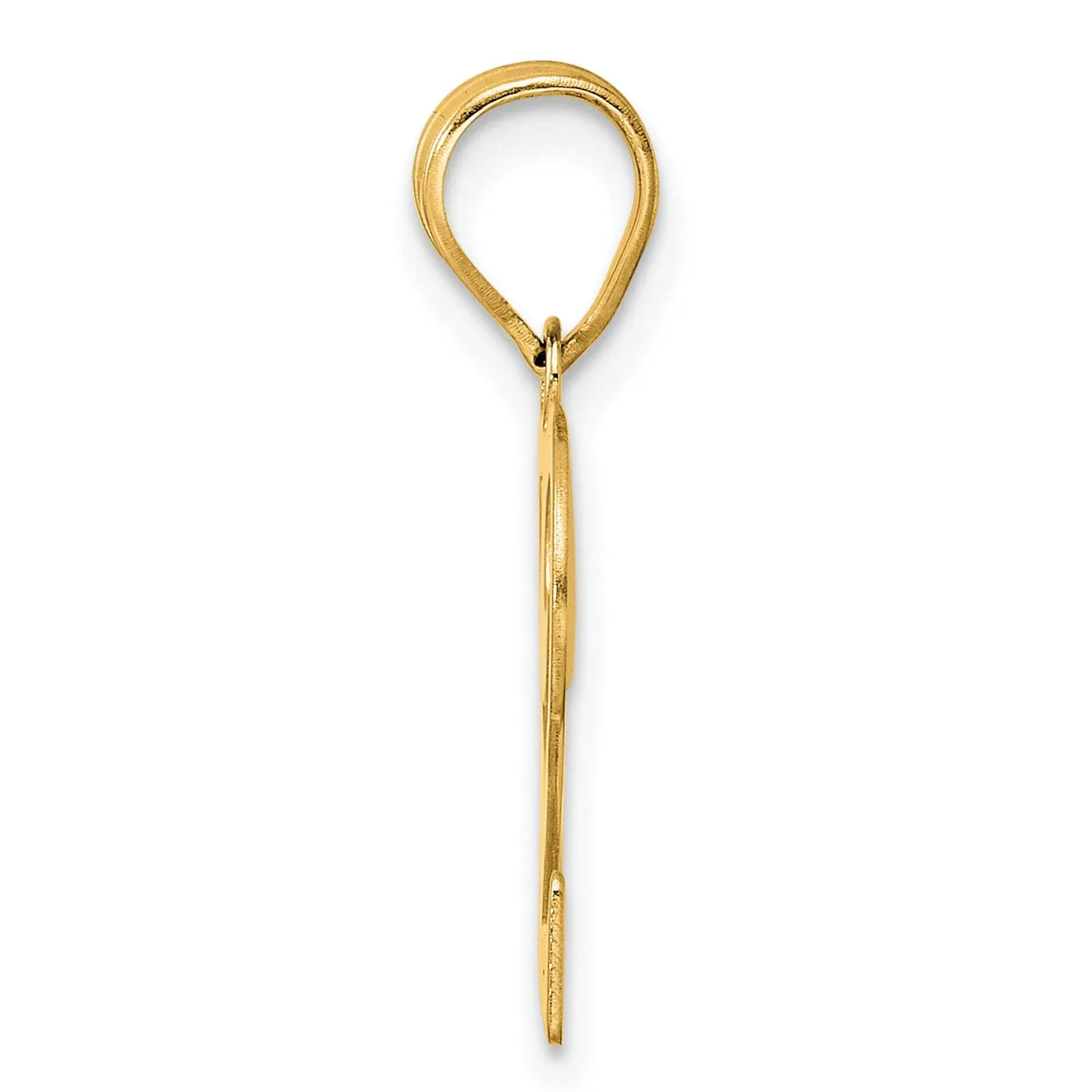 14k Yellow Gold Polished Finish Number 22 Charm Pendant
