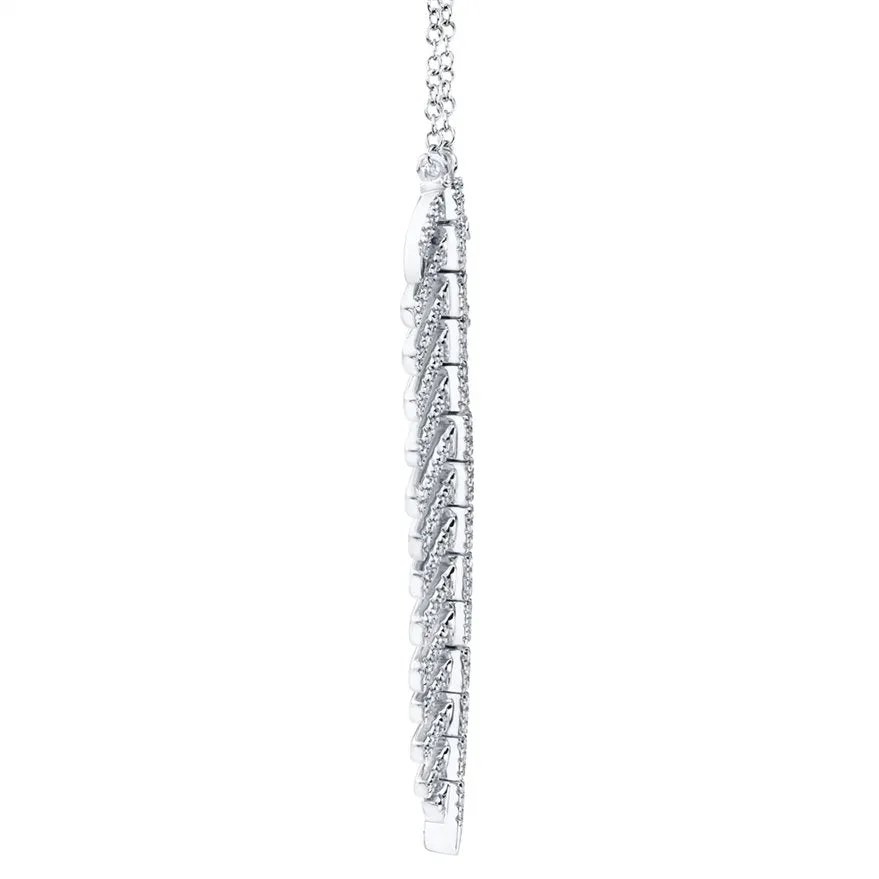 14KT Gold 0.29 CTW Diamond Feather Necklace
