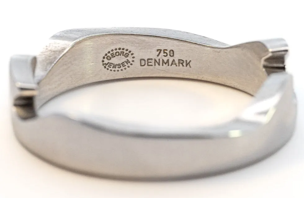 18ct White & Rose Gold 3pc Georg Jensen Fusion Ring