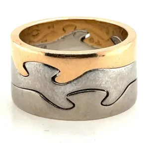 18ct White & Rose Gold 3pc Georg Jensen Fusion Ring