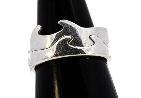 18ct White & Rose Gold 3pc Georg Jensen Fusion Ring