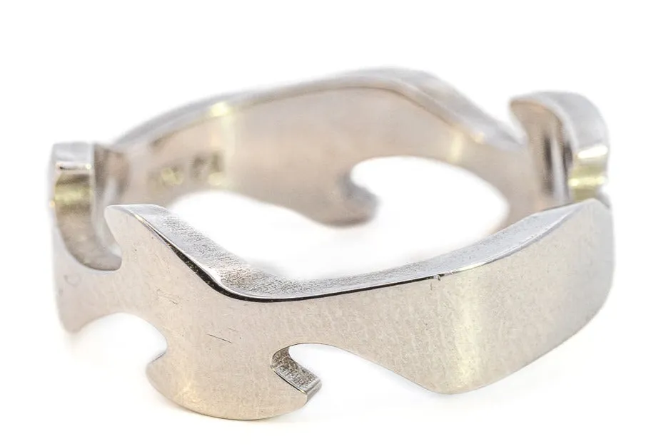 18ct White & Rose Gold 3pc Georg Jensen Fusion Ring