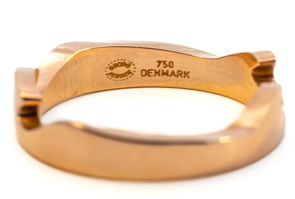 18ct White & Rose Gold 3pc Georg Jensen Fusion Ring
