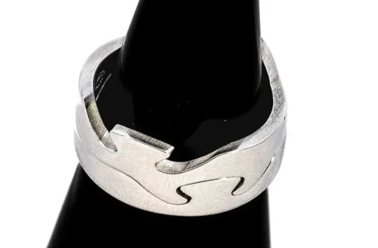 18ct White & Rose Gold 3pc Georg Jensen Fusion Ring