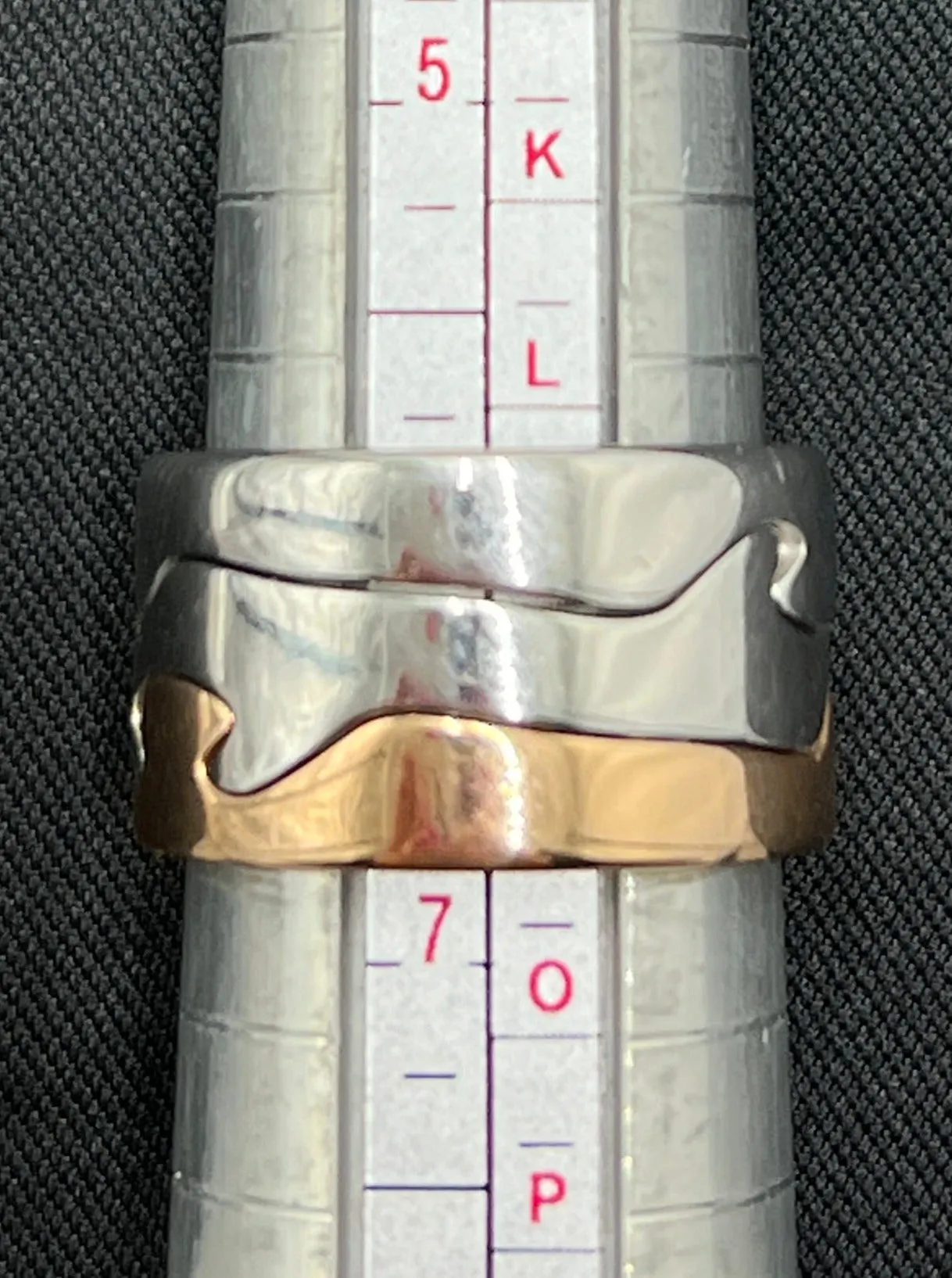 18ct White & Rose Gold 3pc Georg Jensen Fusion Ring
