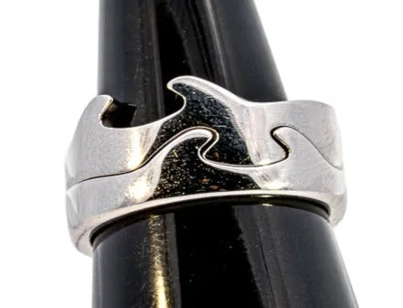 18ct White & Rose Gold 3pc Georg Jensen Fusion Ring