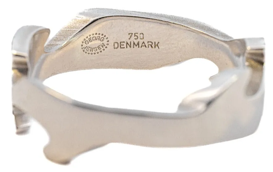 18ct White & Rose Gold 3pc Georg Jensen Fusion Ring