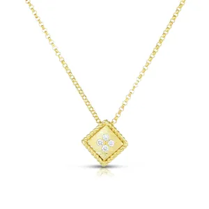 18K Palazzo Ducale Diamond Accent Satin Small Pendant