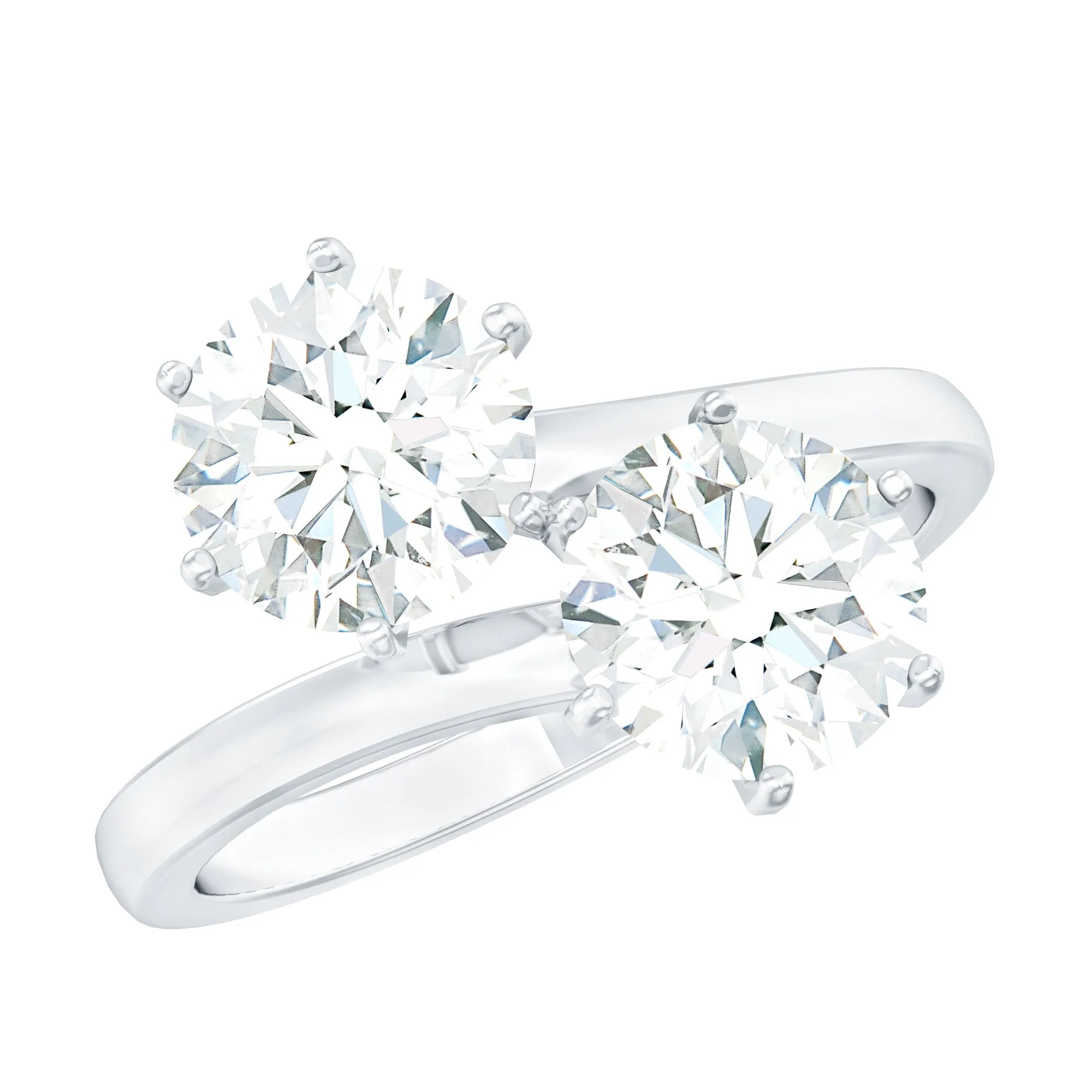2.75 CT Toi et Moi Moissanite Anniversary Ring