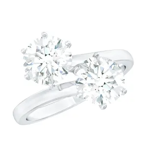 2.75 CT Toi et Moi Moissanite Anniversary Ring