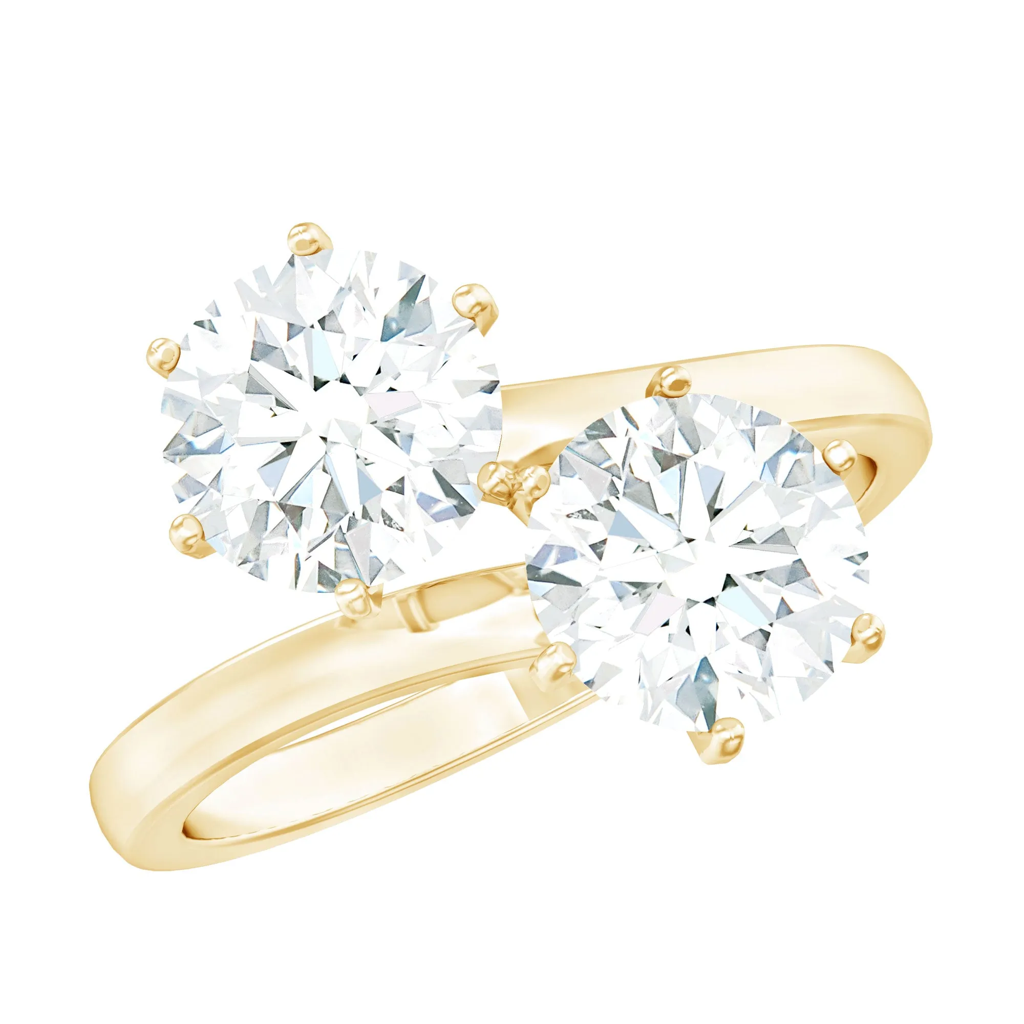 2.75 CT Toi et Moi Moissanite Anniversary Ring