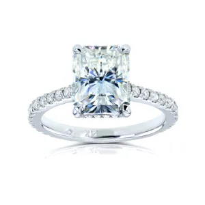 3-1/10ct.tw Radiant Drop Halo