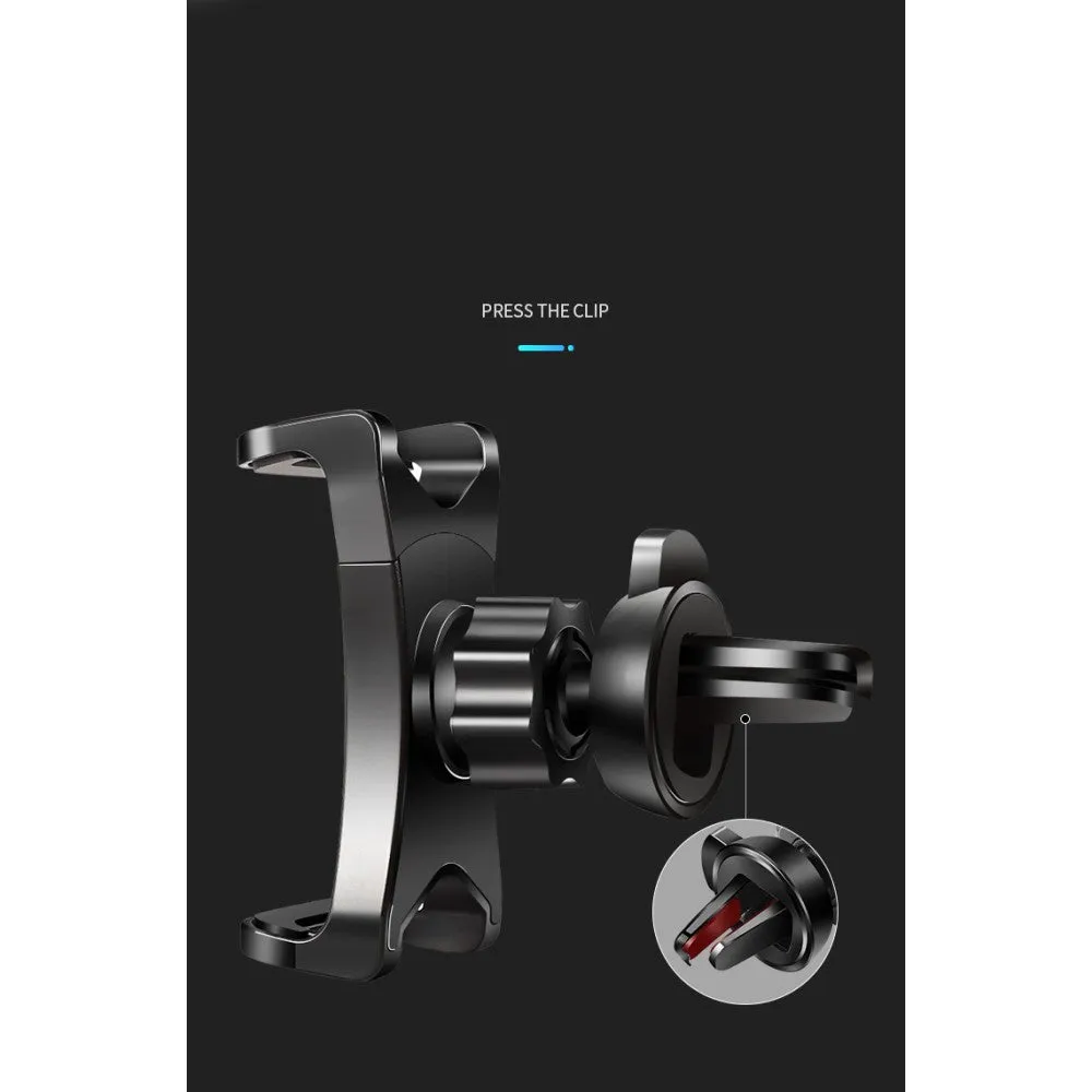 3 in 1 Car GPS Smartphone Holder: Dashboard / Visor Clamp   AC Grid Clip for Zopo ZP200 , Shining Plus, Royal Shining - Black