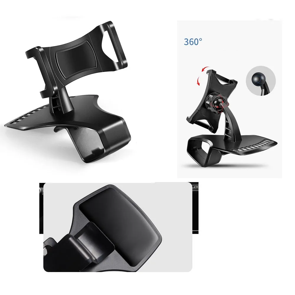 3 in 1 Car GPS Smartphone Holder: Dashboard / Visor Clamp   AC Grid Clip for Zopo ZP200 , Shining Plus, Royal Shining - Black