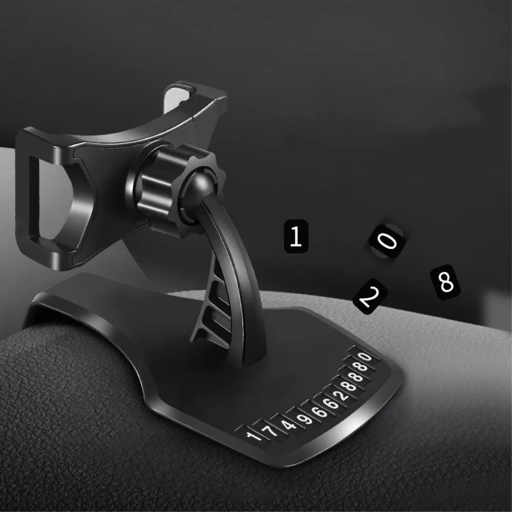 3 in 1 Car GPS Smartphone Holder: Dashboard / Visor Clamp   AC Grid Clip for Zopo ZP200 , Shining Plus, Royal Shining - Black