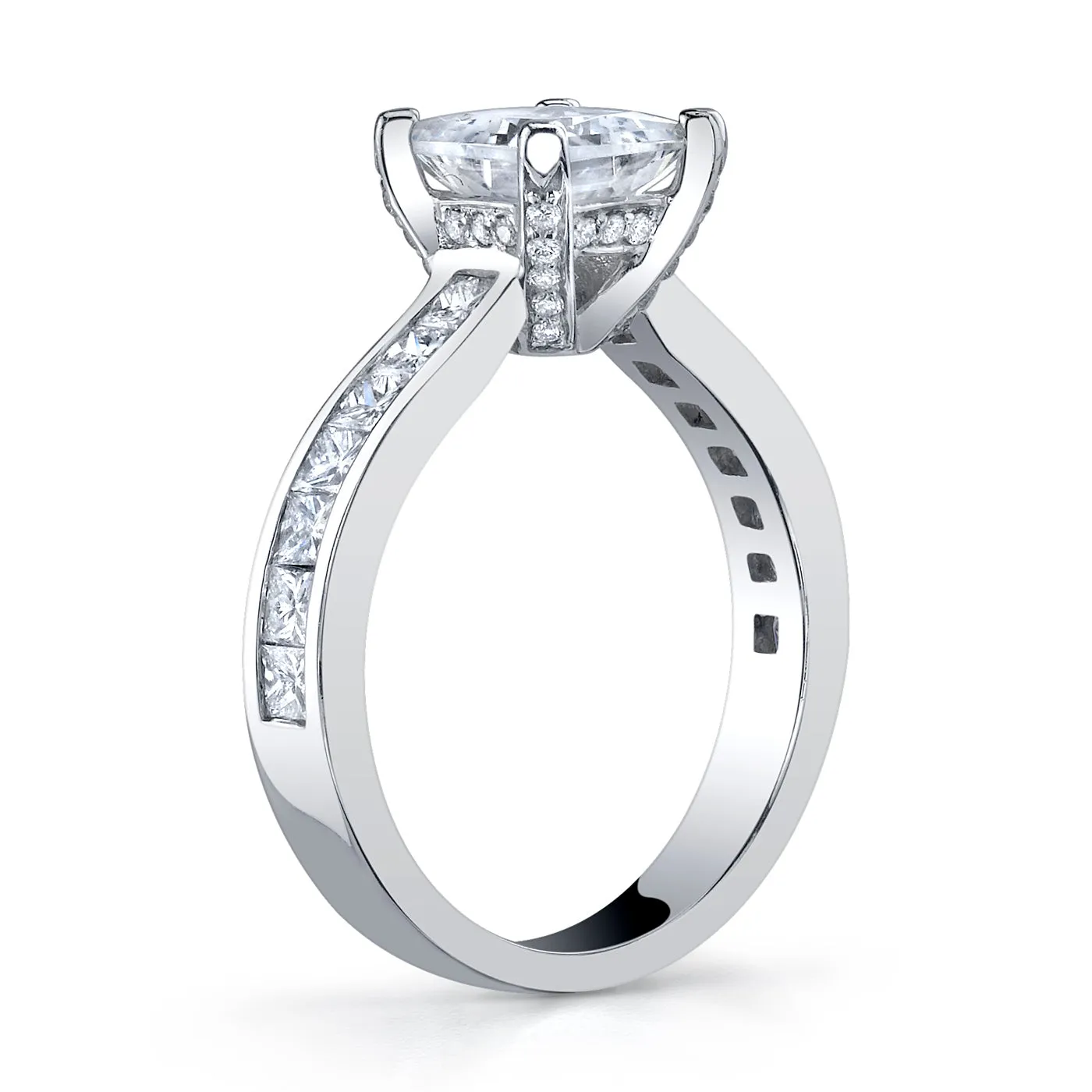 .58ctw Princess Cut Diamond Engagement Ring