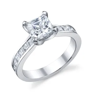 .58ctw Princess Cut Diamond Engagement Ring