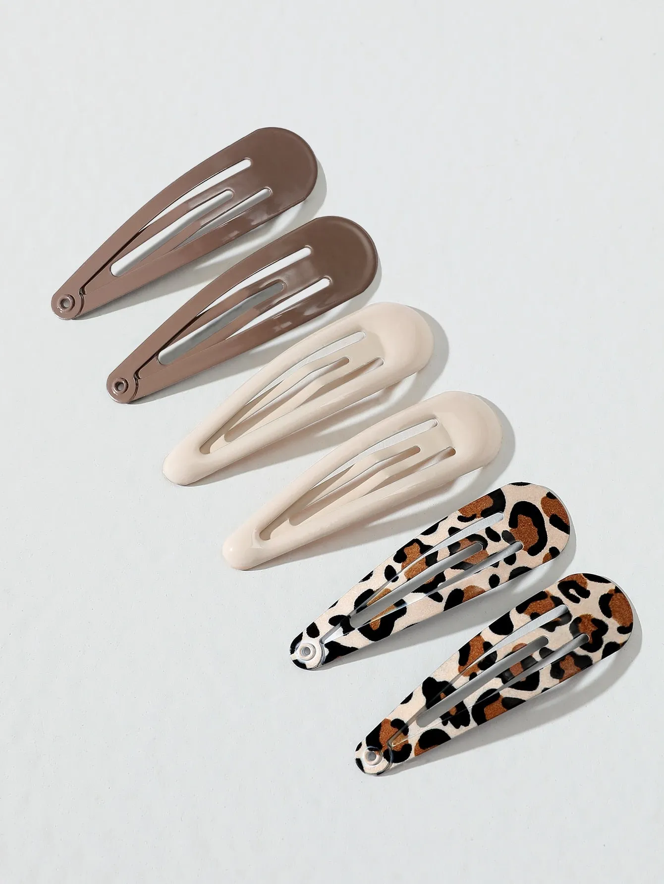 6pcs Zebra Striped Hair Clip for Women Barrette Styling Hair Accessories