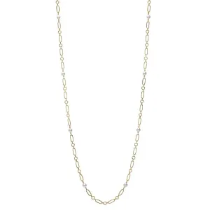 Akoya Cultured Pearl Necklace in 18K Yellow Gold 32-Inch