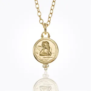 Angel Pendant with Diamond Accent