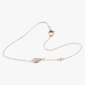 Angel Wing Pave Sterling Silver Bracelet